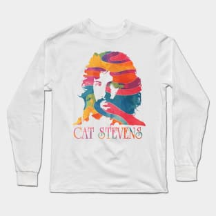 cat stevens psychedelic graphic Long Sleeve T-Shirt